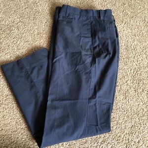 Banana Republic Navy Plain Non-Iron Slim Pants